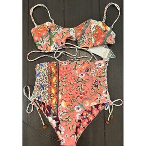 Agua Bendita Medium Bottom Small Top Hope & Kayla Seed 2 Piece Bikini Set